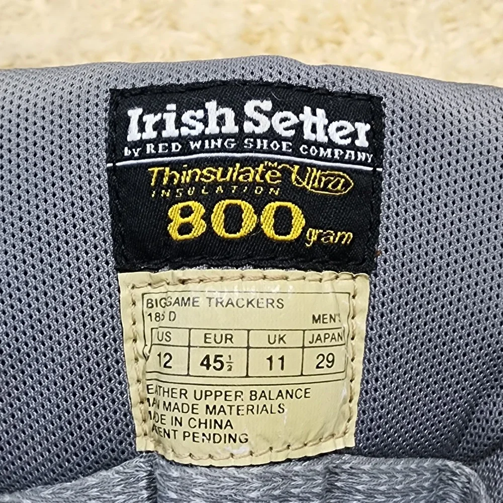 Vintage Irish Setter Red Wing Big Game Tracker Gore-Tex 800g Hunting Boots Mens